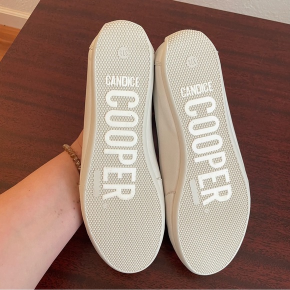 NWOT Candice Cooper Candy Bow Buffed Leather Ballet Flats in Light Blue 37.5 - Picture 11 of 13